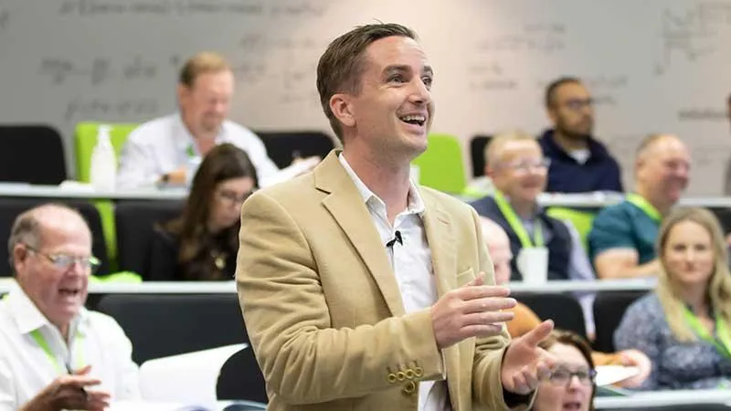 Dan Bradbury addressing the room on Day One