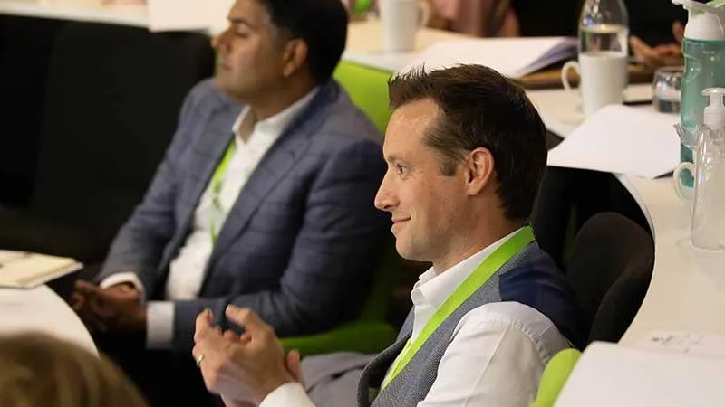 Attendees in a breakout session at Mallory Court